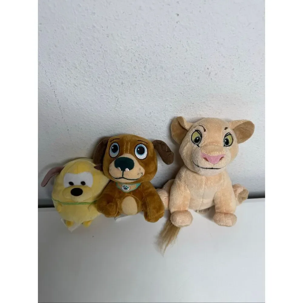 Set of 3 Disney Plushies Simba Findo Pluto